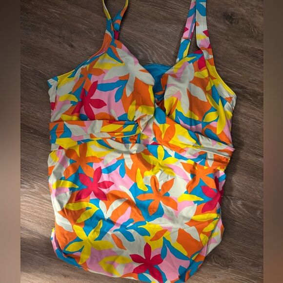 Lands End wrap Tankini Top sz 24W - Picture 2 of 5